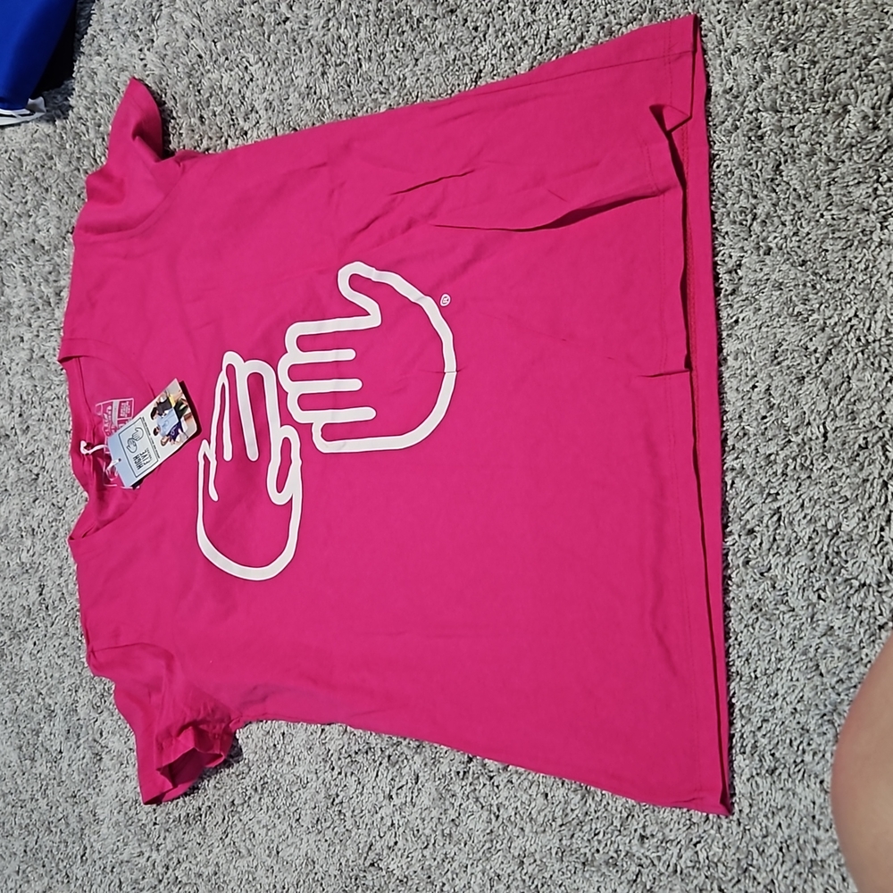 Brand new Michigan hand map pink shirt size xl. Michigan made